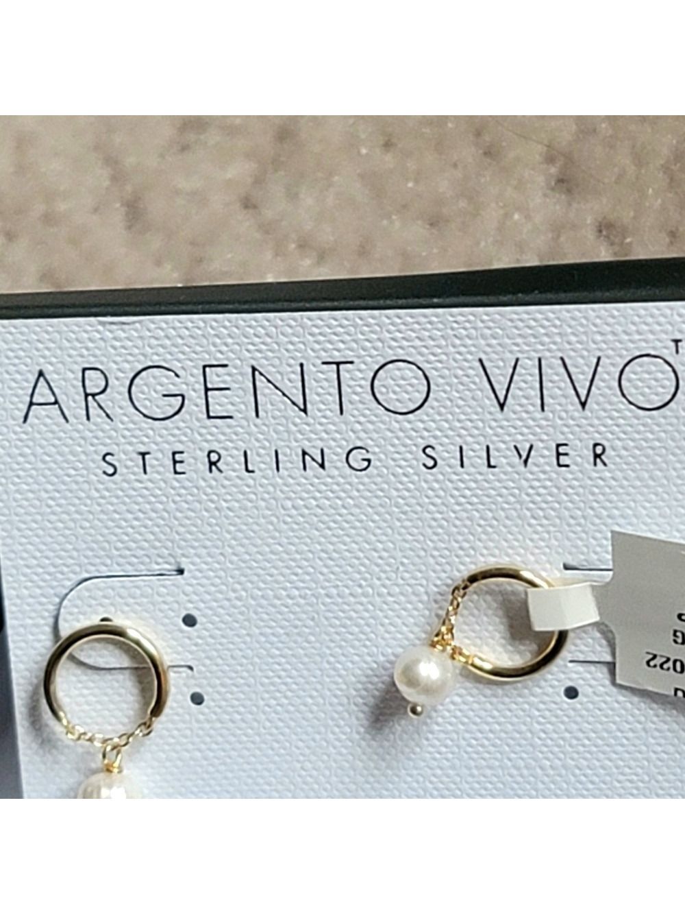 Argento Vivo Sterling Silver 14KT Gold-Plated Pearl Huggie Hoop Earrings